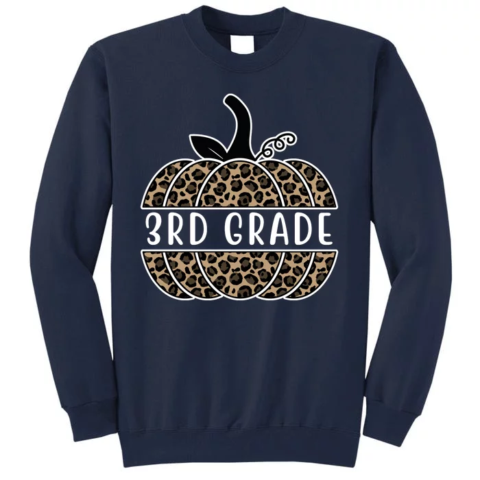 3rd Grade Leopard Pumpkin Tall Sweatshirt