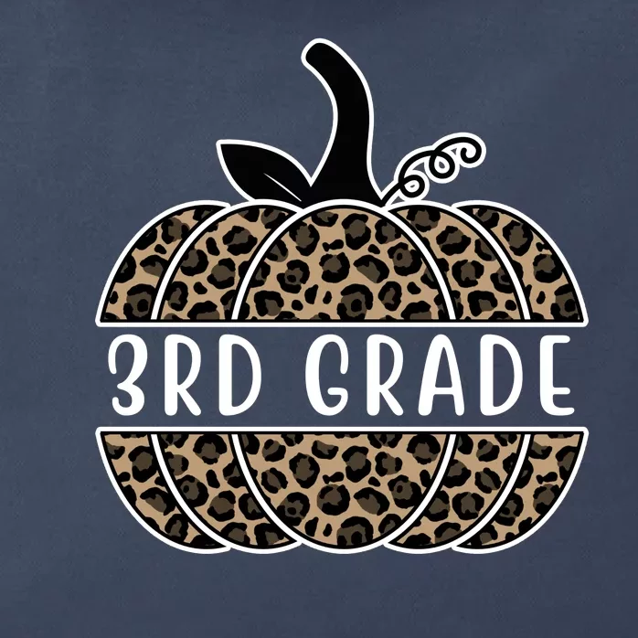 3rd Grade Leopard Pumpkin Zip Tote Bag