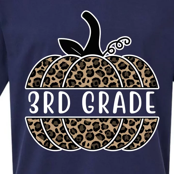 3rd Grade Leopard Pumpkin Sueded Cloud Jersey T-Shirt