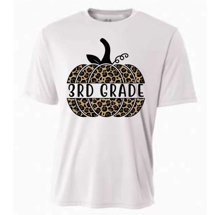 3rd Grade Leopard Pumpkin Cooling Performance Crew T-Shirt