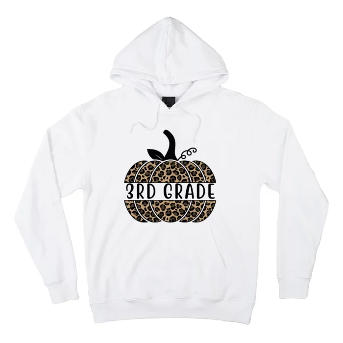 3rd Grade Leopard Pumpkin Hoodie