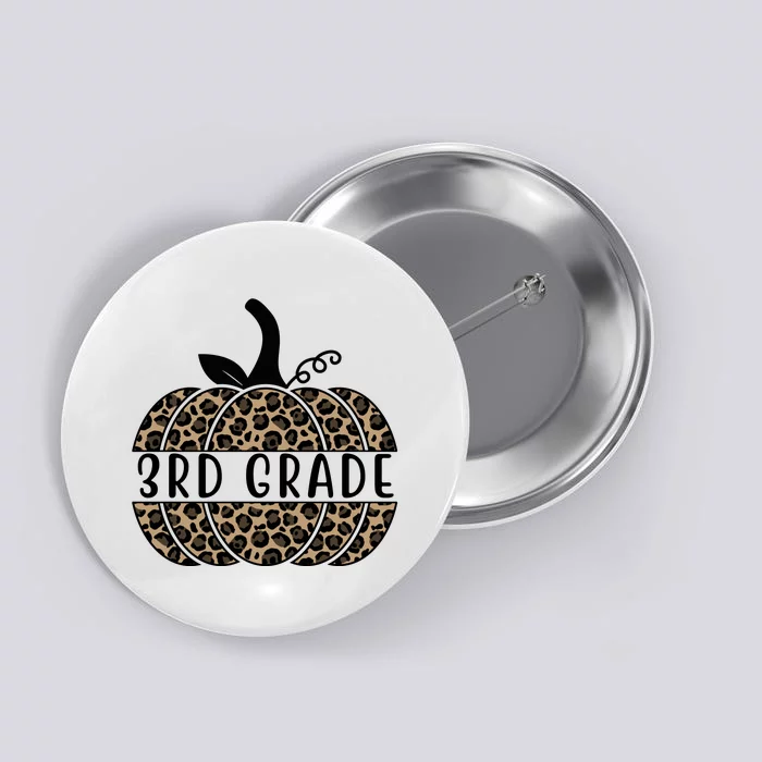 3rd Grade Leopard Pumpkin Button