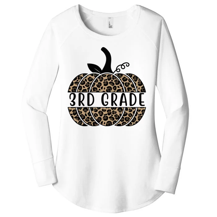 3rd Grade Leopard Pumpkin Women's Perfect Tri Tunic Long Sleeve Shirt