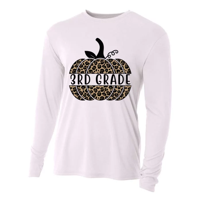 3rd Grade Leopard Pumpkin Cooling Performance Long Sleeve Crew