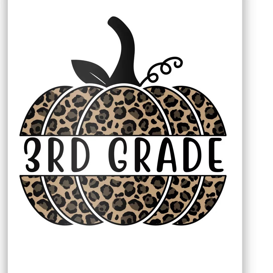 3rd Grade Leopard Pumpkin Poster