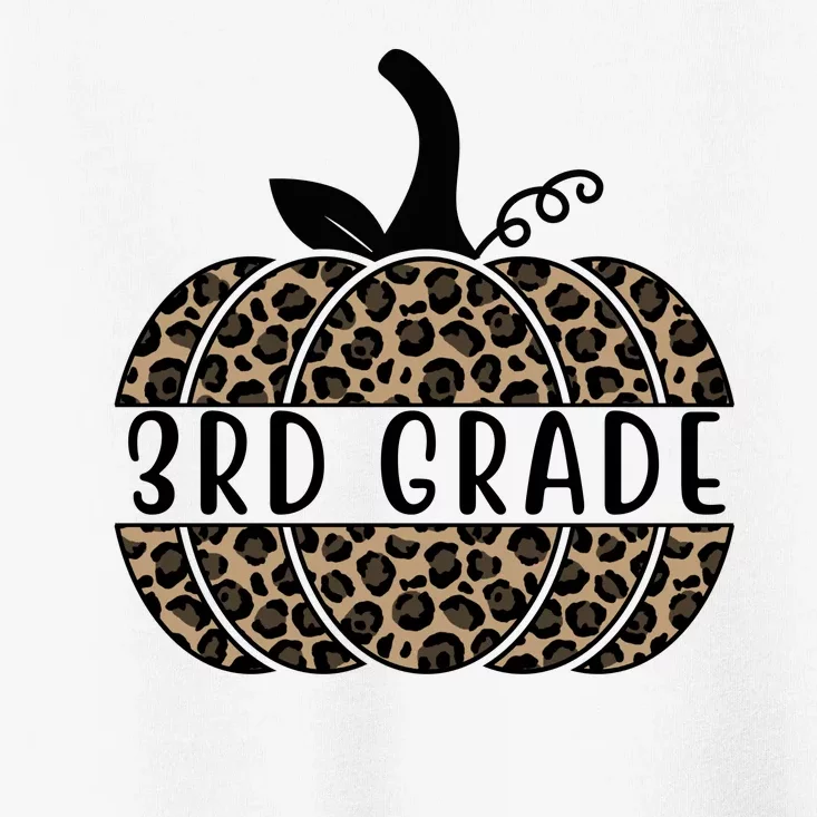 3rd Grade Leopard Pumpkin Toddler T-Shirt