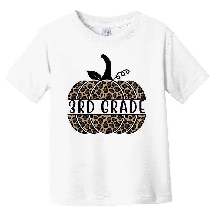 3rd Grade Leopard Pumpkin Toddler T-Shirt