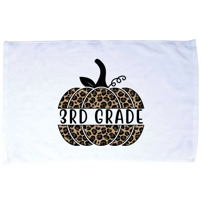 3rd Grade Leopard Pumpkin Microfiber Hand Towel