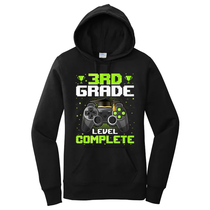 3Rd Grade Level Complete Graduation Video Gamer Graduate Women's Pullover Hoodie