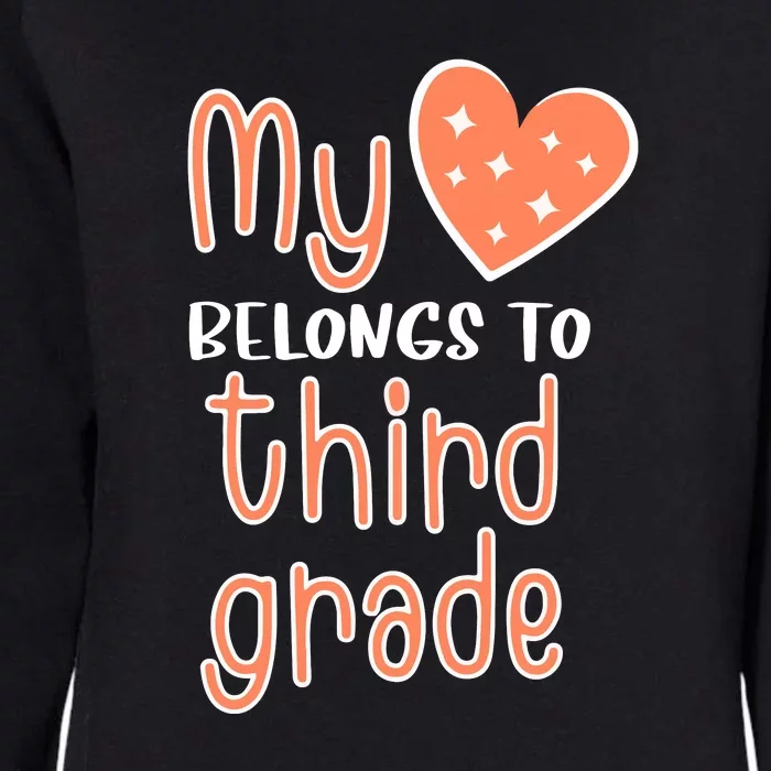 3rd Grade My Belongs To Third Grade Teacher Back To School Teacher Gift Womens California Wash Sweatshirt