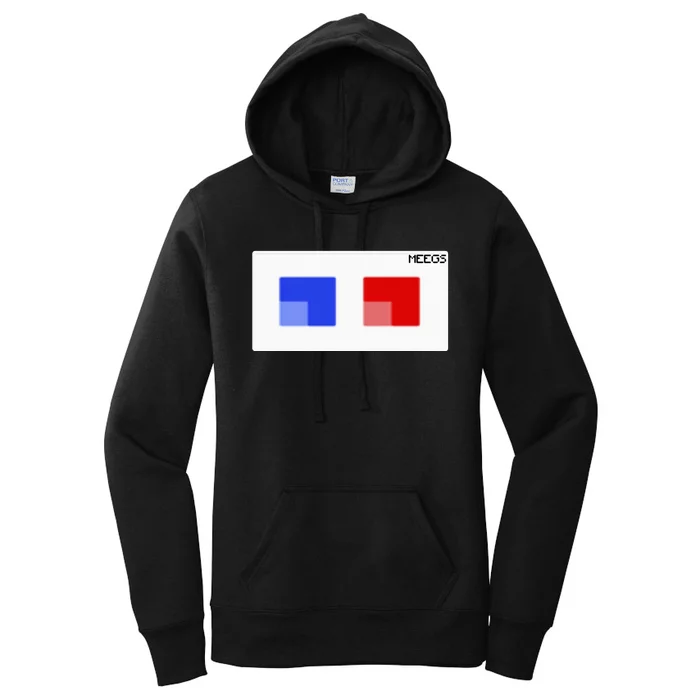 3d Glasses Meegs Chad Crypto Women's Pullover Hoodie