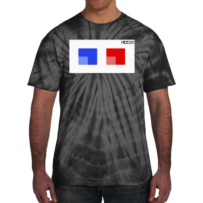 3d Glasses Meegs Chad Crypto Tie-Dye T-Shirt