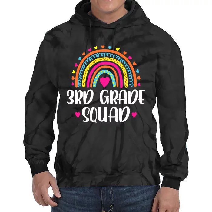 3rd Grade Squad Rainbow Back To School Teacher Wo Tie Dye Hoodie