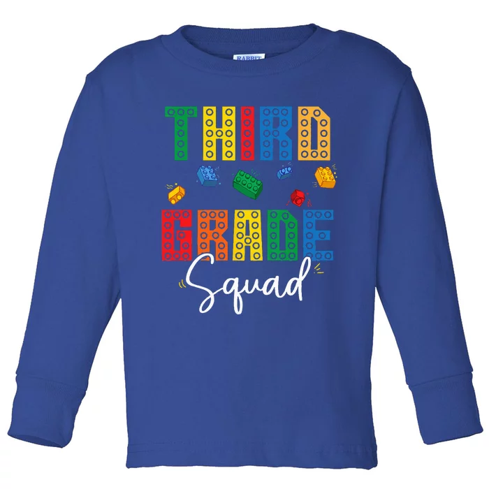 3rd Grade Squad Third Teacher Student Team Back To School Toddler Long Sleeve Shirt