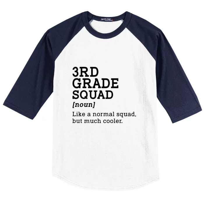 3rd Grade Squad Back To School Gift Teacher Third Grade Team Gift Baseball Sleeve Shirt