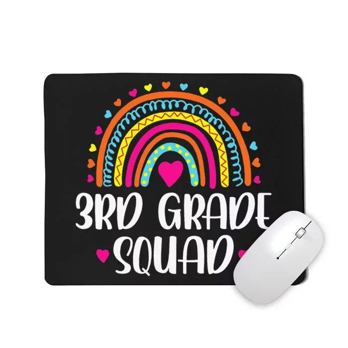 3rd Grade Squad Rainbow Back To School Teacher Wo Mousepad