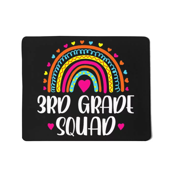 3rd Grade Squad Rainbow Back To School Teacher Wo Mousepad