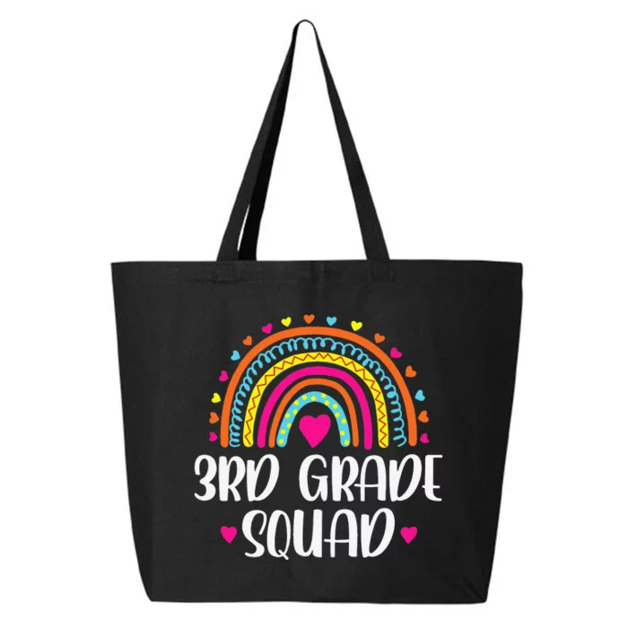 3rd Grade Squad Rainbow Back To School Teacher Wo 25L Jumbo Tote