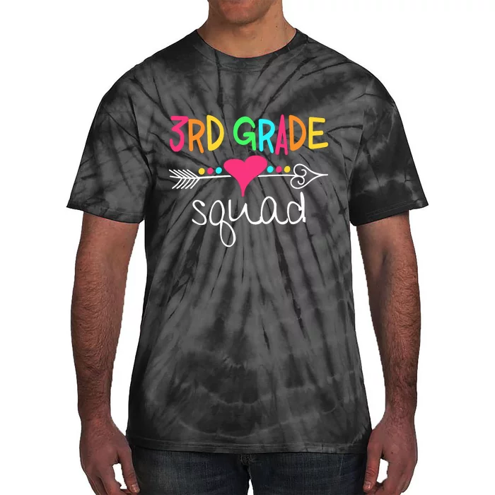 3rd Grade Squad Third Teacher Student Team Back To School Gift Tie-Dye T-Shirt