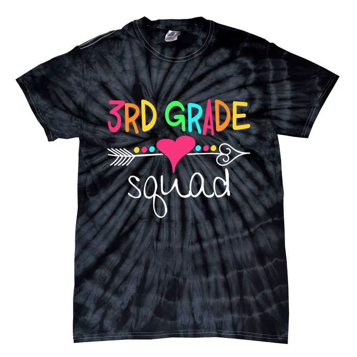 3rd Grade Squad Third Teacher Student Team Back To School Gift Tie-Dye T-Shirt