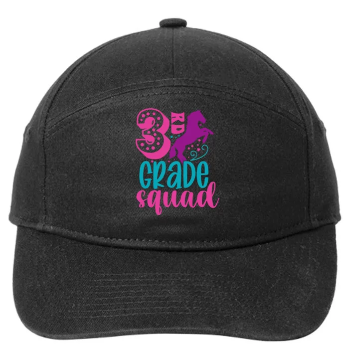 3rd Grade Squad Back To School Teacher Third Grade Gift 7-Panel Snapback Hat