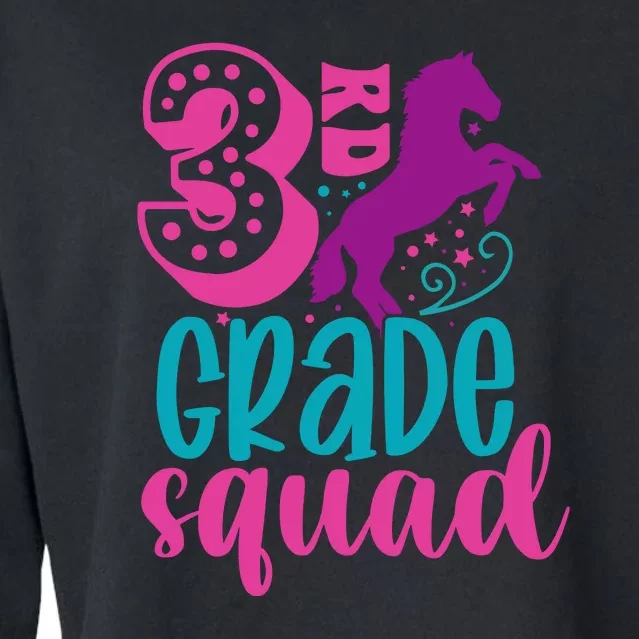 3rd Grade Squad Back To School Teacher Third Grade Gift Cropped Pullover Crew