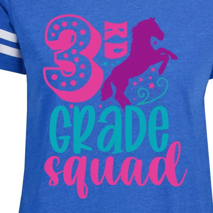 3rd Grade Squad Back To School Teacher Third Grade Gift Enza Ladies Jersey Football T-Shirt