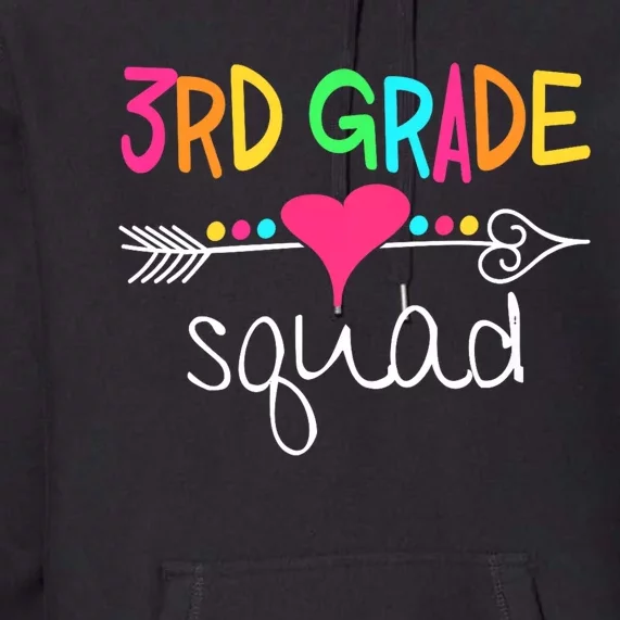 3rd Grade Squad Third Teacher Student Team Back To School Premium Hoodie