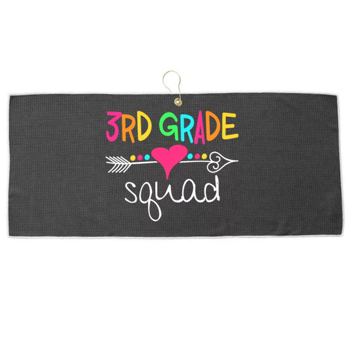 3rd Grade Squad Third Teacher Student Team Back To School Large Microfiber Waffle Golf Towel