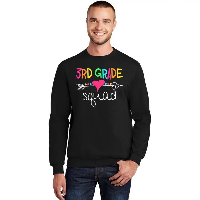 3rd Grade Squad Third Teacher Student Team Back To School Tall Sweatshirt