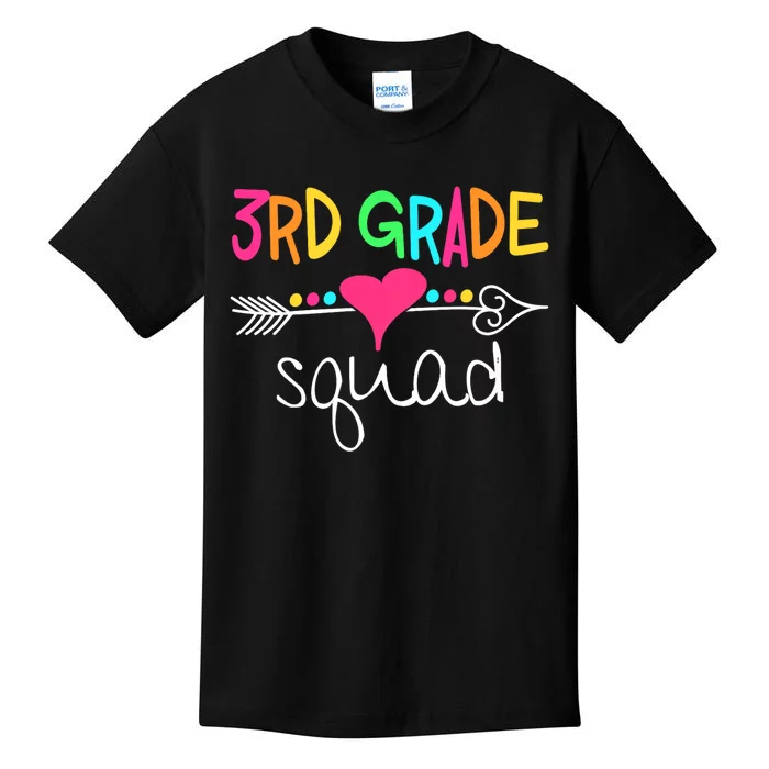 3rd Grade Squad Third Teacher Student Team Back To School Kids T-Shirt