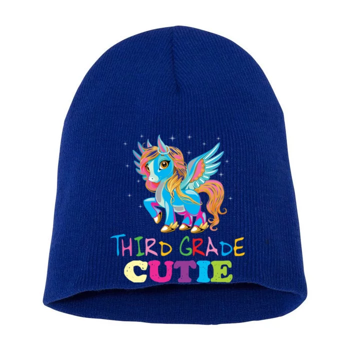 3Rd Grade Squad Unicorn Gift Back To School Meaningful Gift Short Acrylic Beanie