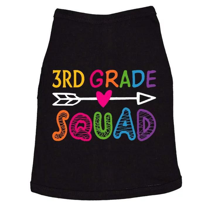 3Rd Grade Squad Back To School Doggie Tank