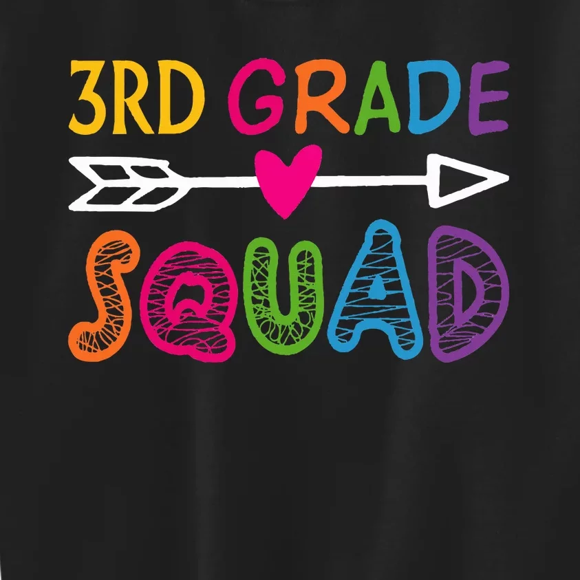 3Rd Grade Squad Back To School Kids Sweatshirt