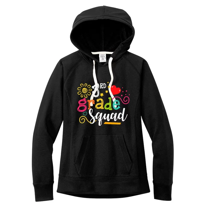 3rd Grade Squad Student Teacher Gift Back To School Women's Fleece Hoodie