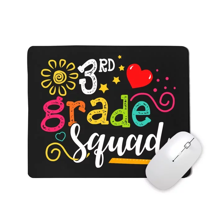 3rd Grade Squad Student Teacher Gift Back To School Mousepad