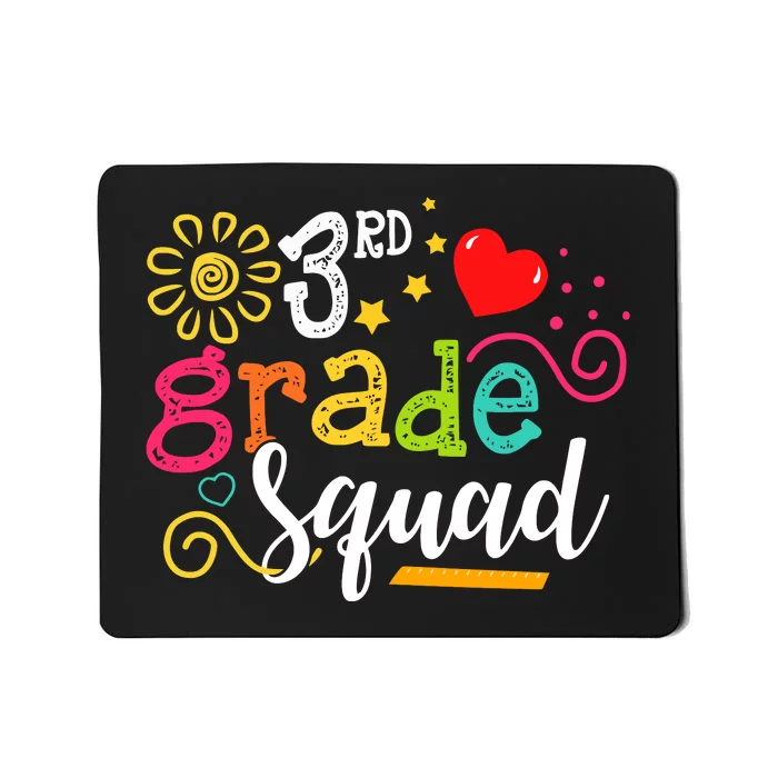 3rd Grade Squad Student Teacher Gift Back To School Mousepad