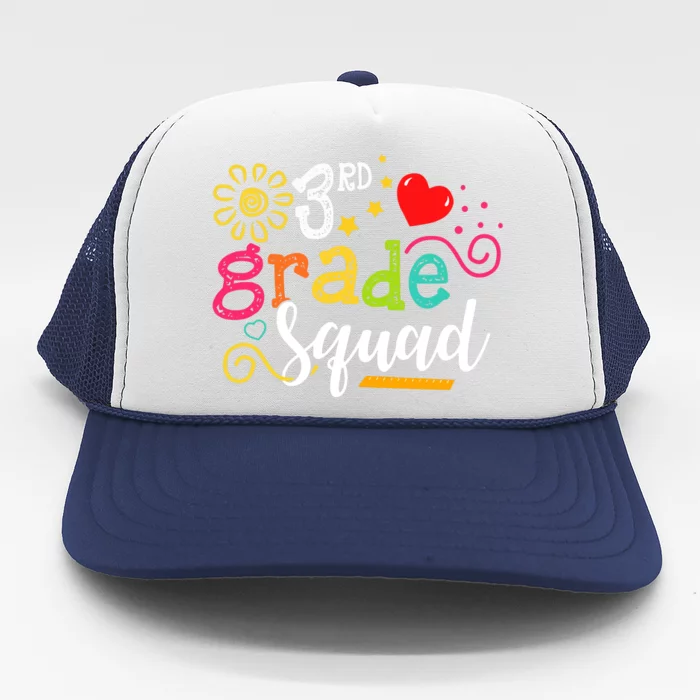 3rd Grade Squad Student Teacher Gift Back To School Trucker Hat