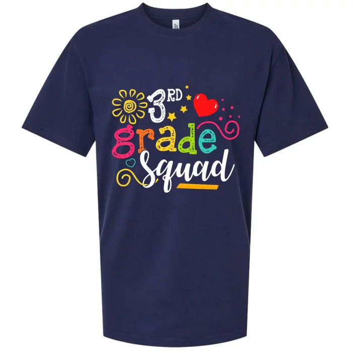 3rd Grade Squad Student Teacher Gift Back To School Sueded Cloud Jersey T-Shirt