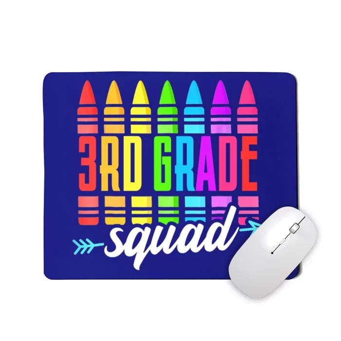 3Rd Grade Squad Colorful Cray To School Teacher Funny Gift Mousepad