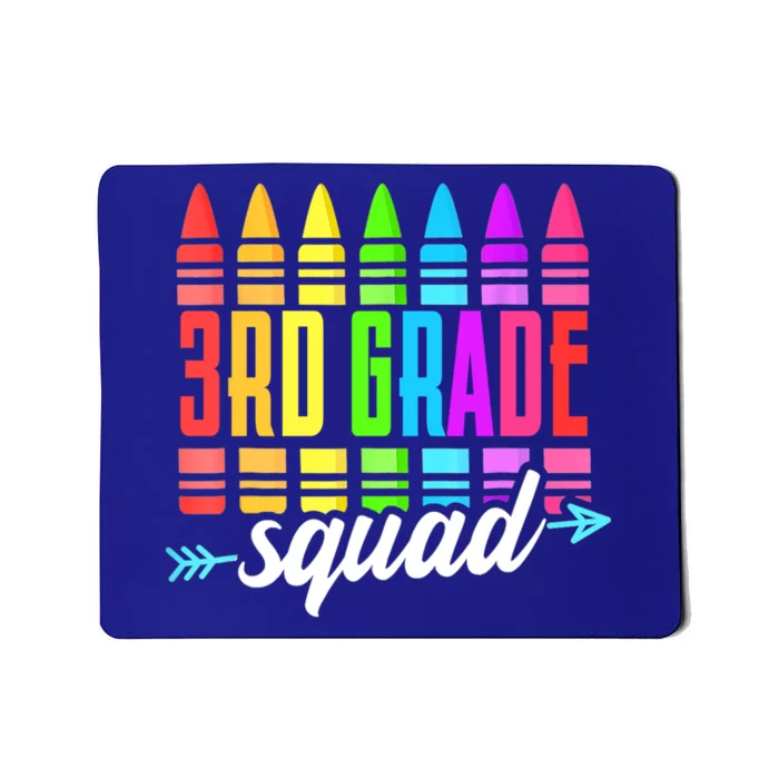 3Rd Grade Squad Colorful Cray To School Teacher Funny Gift Mousepad