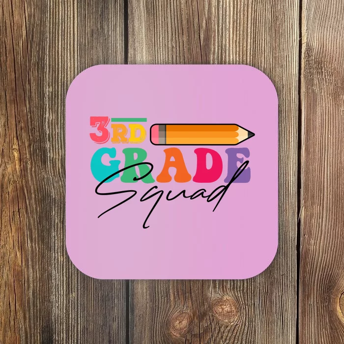 3rd Grade Squad,Team 3rd Third Grade Gift Teacher Back To School Gift Funny Gift Coaster