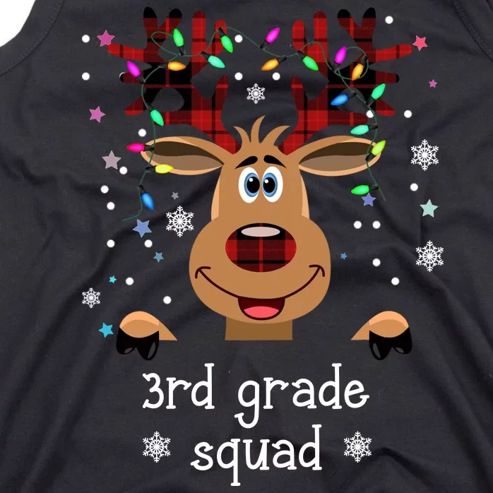 3rd Grade Squad Reindeer Christmas Tank Top