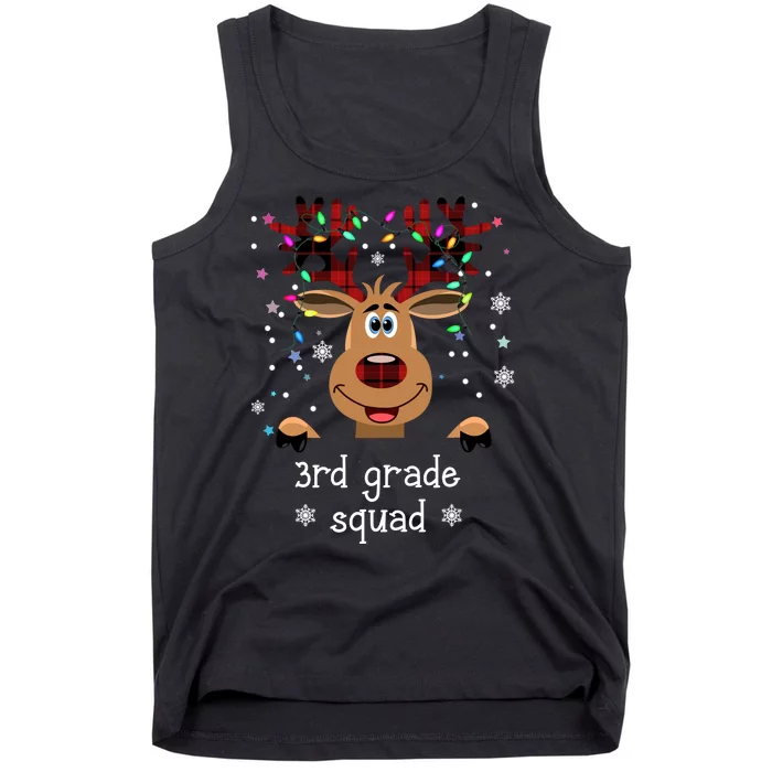 3rd Grade Squad Reindeer Christmas Tank Top