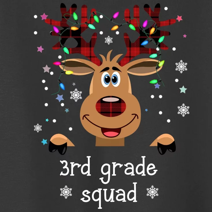 3rd Grade Squad Reindeer Christmas Toddler T-Shirt