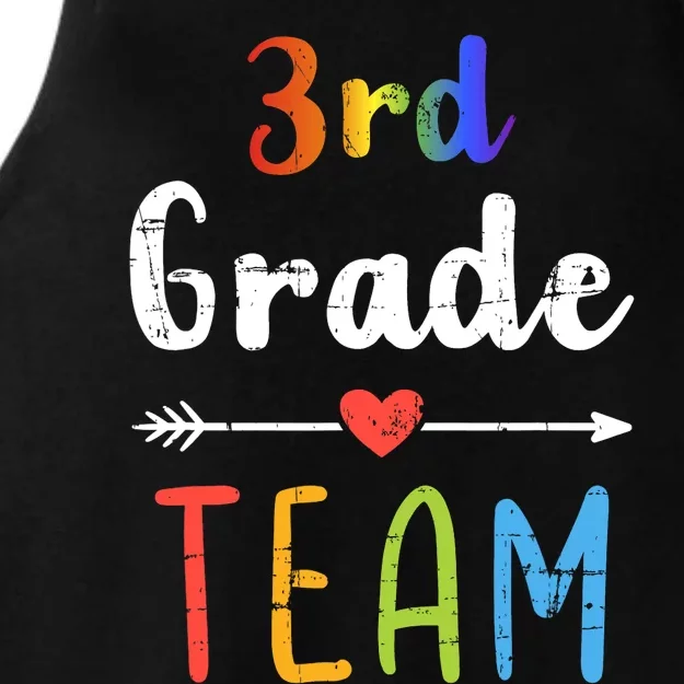 3rd Grade Team Third Back To School Student Teacher Squad Ladies Tri-Blend Wicking Tank