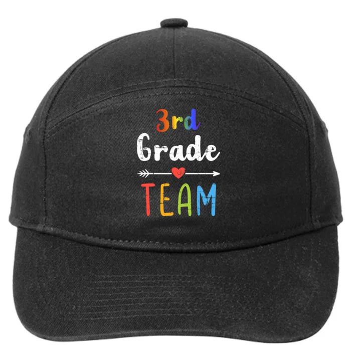 3rd Grade Team Third Back To School Student Teacher Squad 7-Panel Snapback Hat