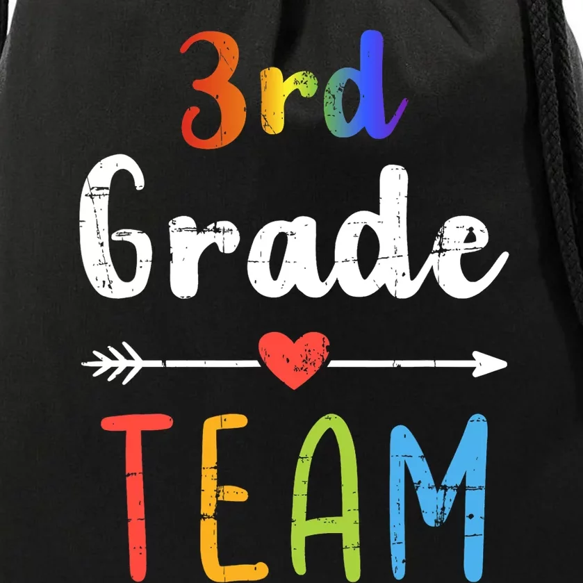 3rd Grade Team Third Back To School Student Teacher Squad Drawstring Bag