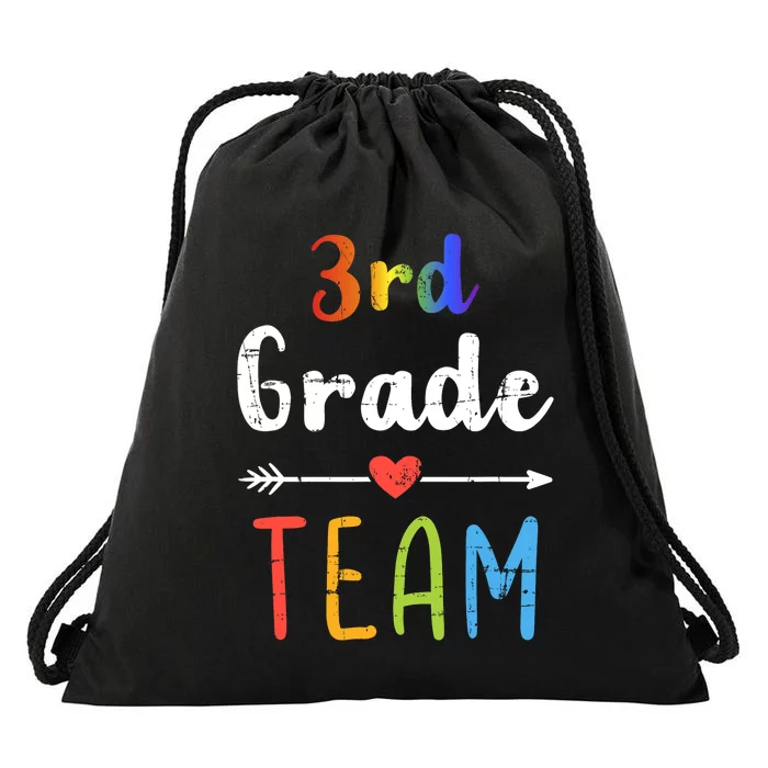 3rd Grade Team Third Back To School Student Teacher Squad Drawstring Bag