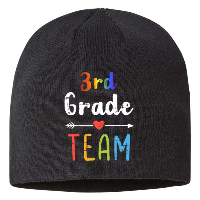 3rd Grade Team Third Back To School Student Teacher Squad 8 1/2in Sustainable Knit Beanie